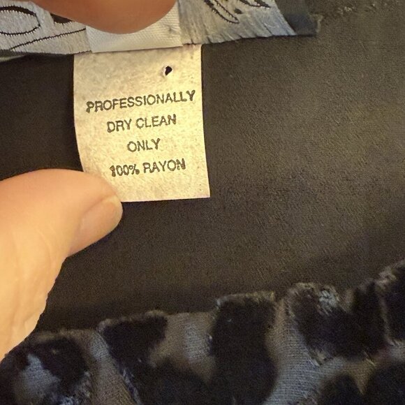 Cornelia Women Sz S Y2K Velvet Burnout Black Leopard Bodice Maxi Dress & Top - Picture 7 of 13